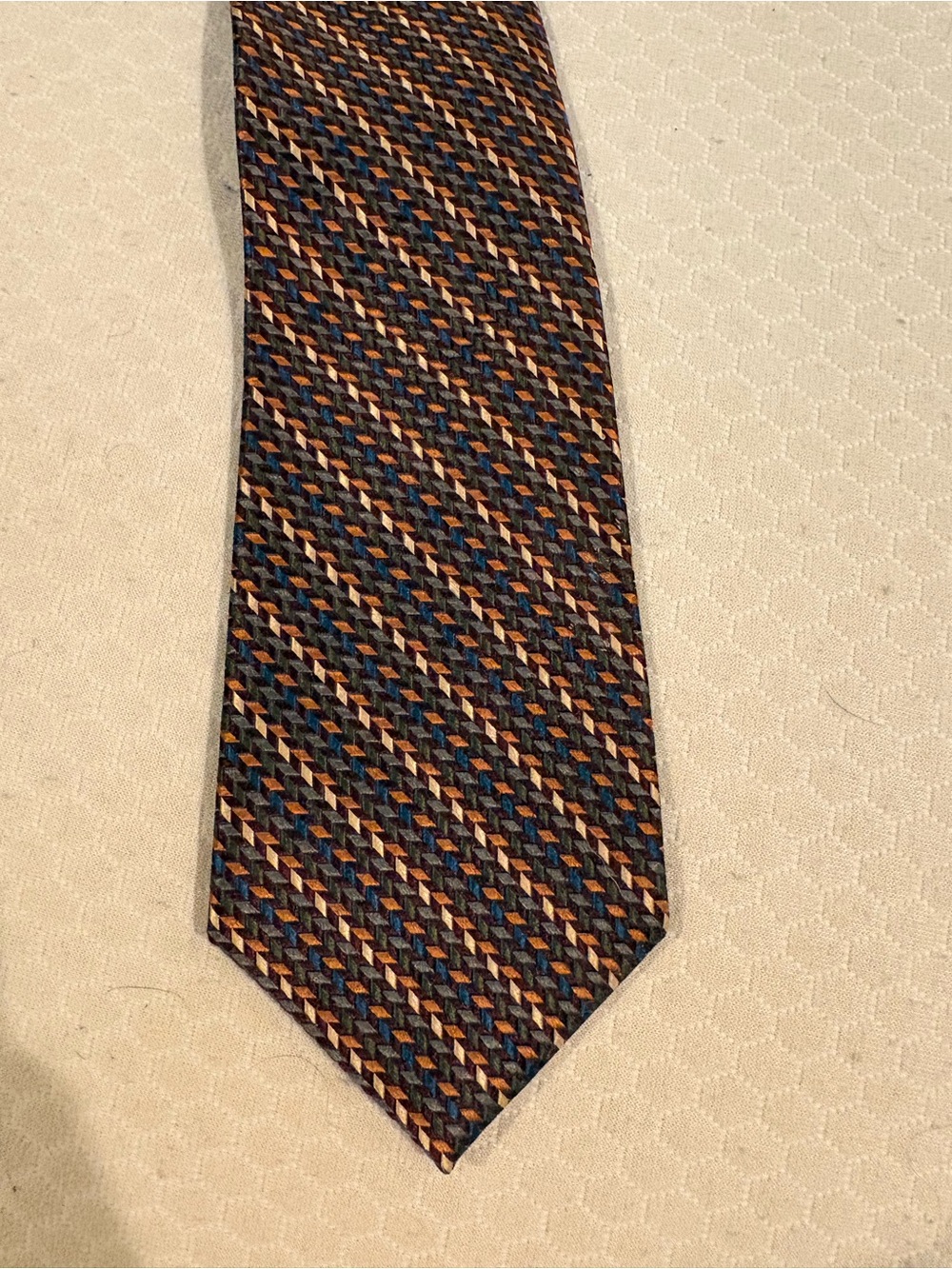 Men's Multicolor Geometric Silk Tie - Zionetti